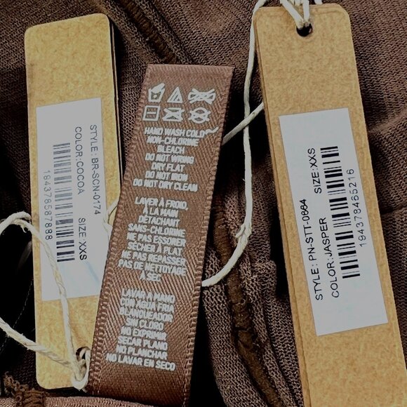 SKIMS Summer Mesh Scoop Bralette and T-String Thong Jasper XXS - Picture 10 of 12